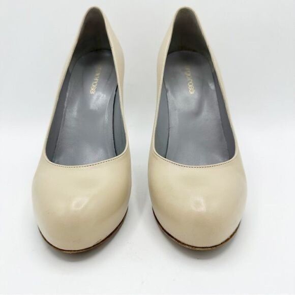 Sergio‎ Rossi Hidden Platform Cream Leather Stiletto Pumps Sz EUR 38.5 US 8 - Picture 4 of 16